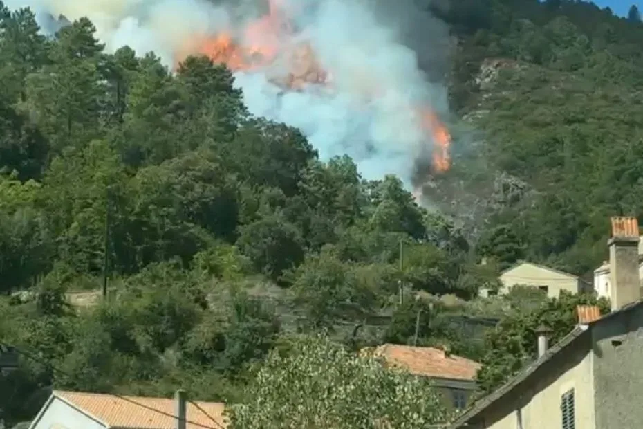 Un incendie se déclare à Venaco en Haute-Corse