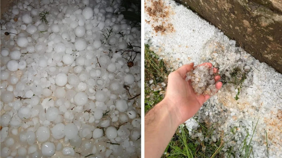Granizo atinge cerca de 200 casas e deixa rastro de estragos em cidade de SC