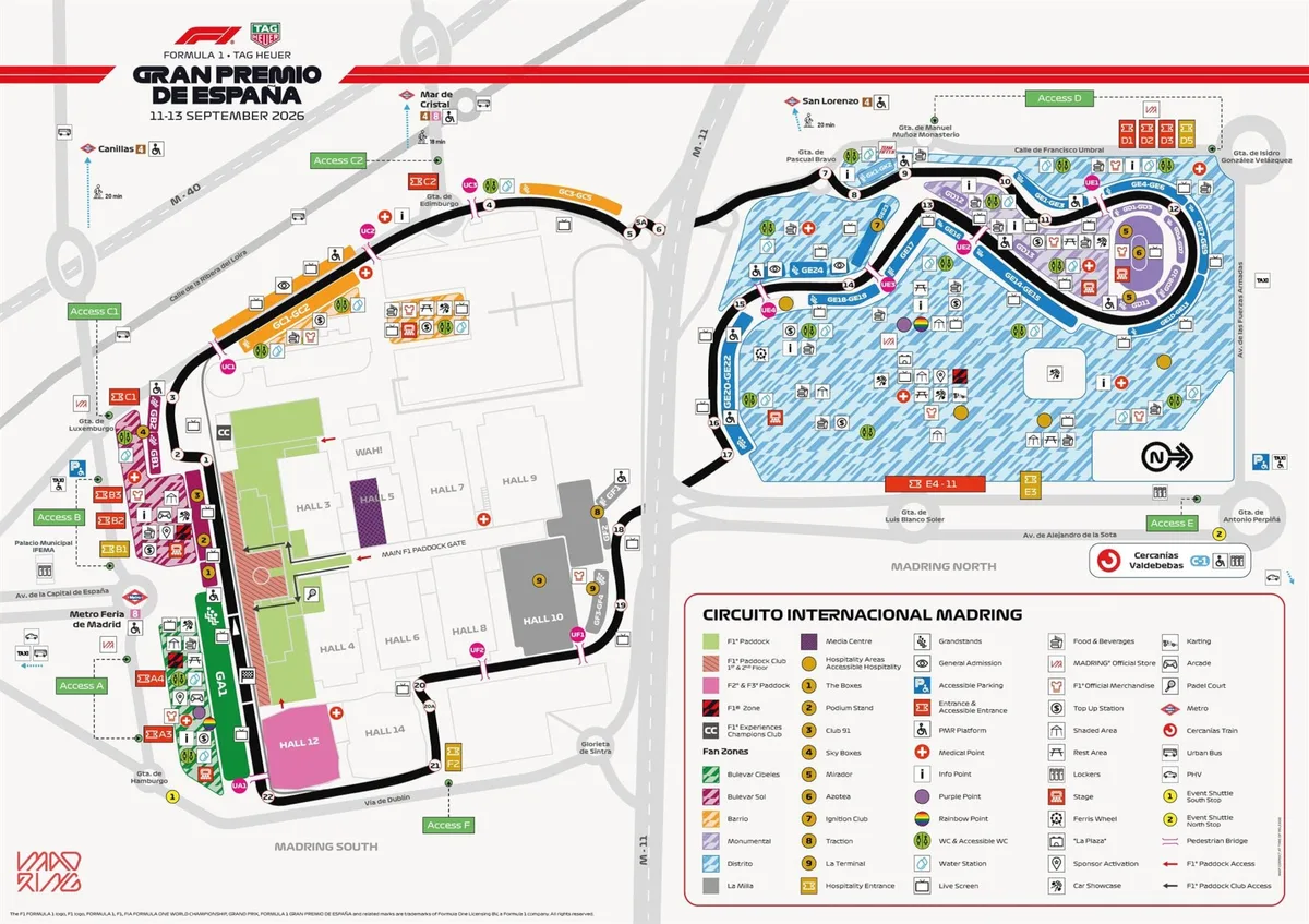 Madring tendrá dos zonas con accesos y rutas propias para asistentes y sin conexión peatonal entre ellas