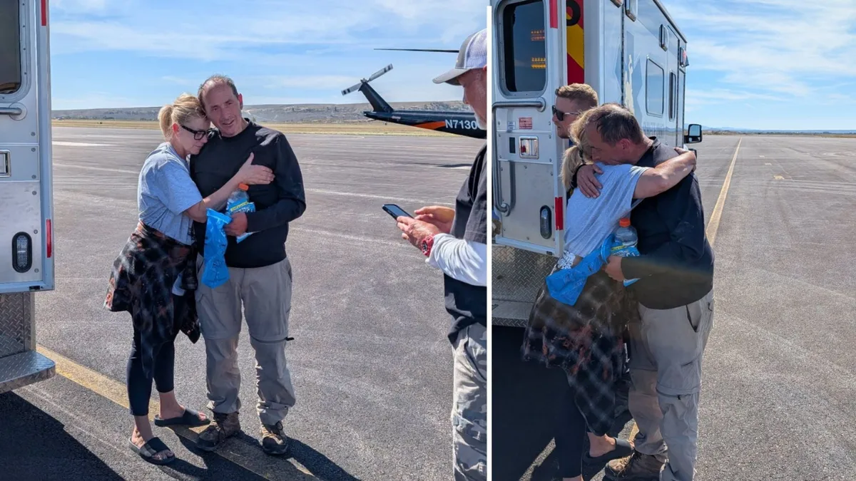 A 55-year-old Missouri official reached the 13,804-foot summit of Wyoming's highest mountain