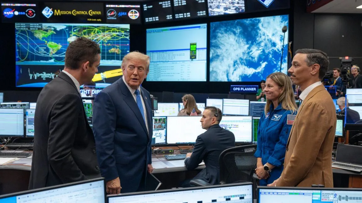 Why it matters that President Trump just dialed in to a NASA news conference