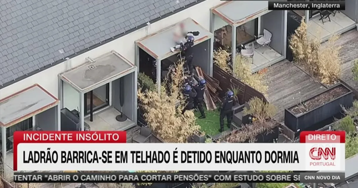 Ladrão passa dois dias num telhado. Adormece e acaba detido pela polícia