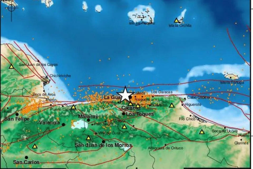 Sismo de magnitud 4 se sintió en La Guaira y varias zonas de Caracas