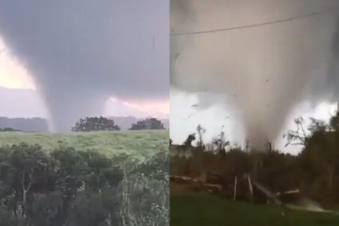 Tornado atinge Paraná e deixa desalojados; veja vídeos