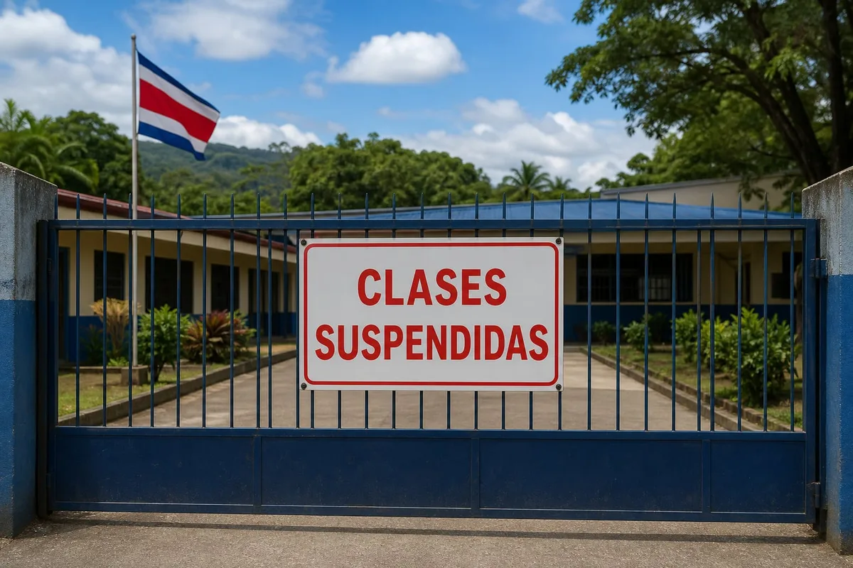 Costa Rica mantiene suspensión de clases en 15 centros educativos por problemas de acceso seguro tras fuertes lluvias