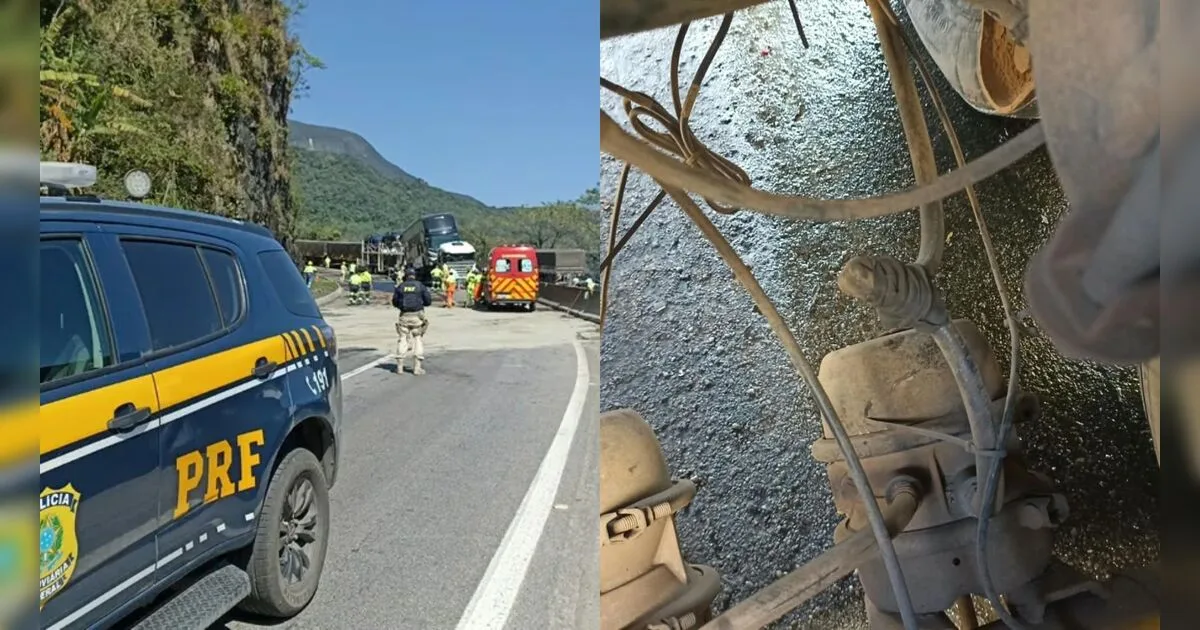 PRF descobre adulteração em freios de carreta que causou engavetamento no PR