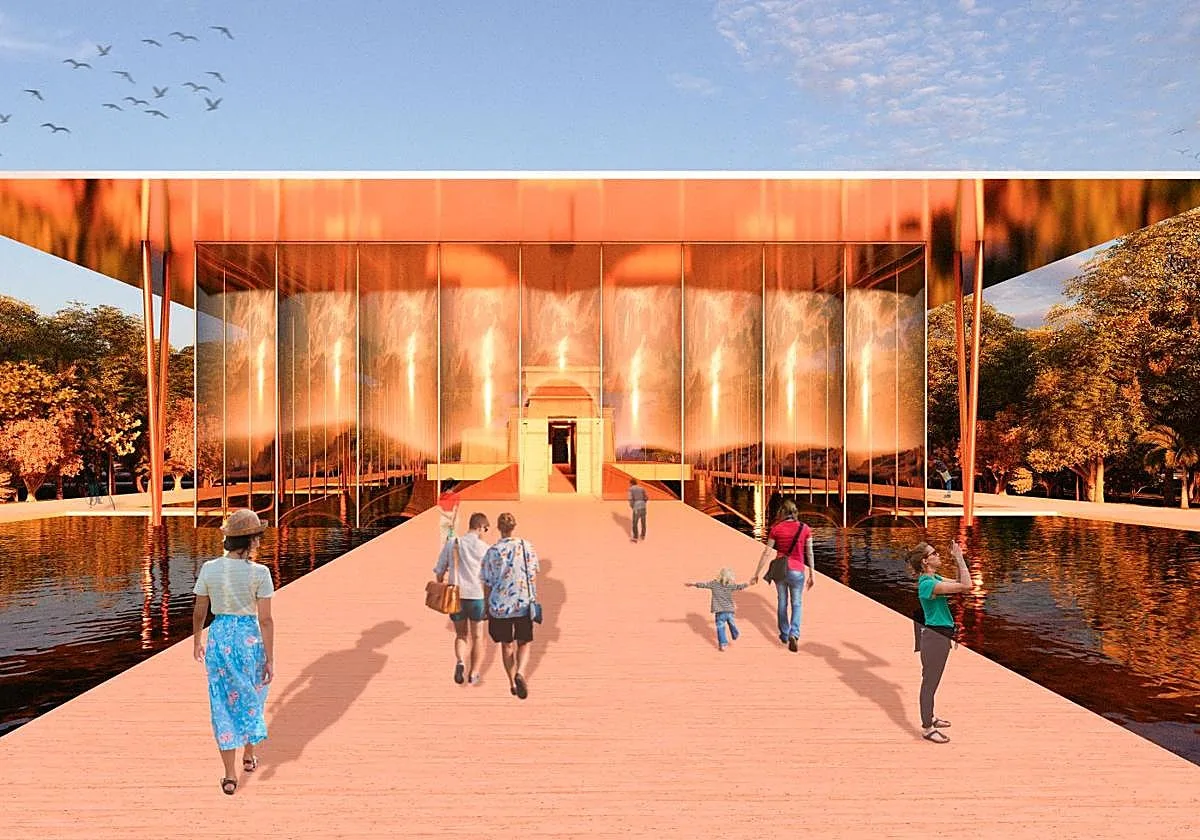 Una protección reversible y acristalada: el ganador del concurso de ideas para blindar el Templo de Debod