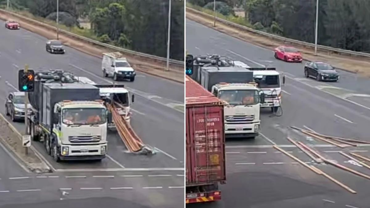 Timber planks spear through truck cabin at busy Adelaide intersection sparking police investigation