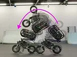 Real-life Batpod! Incredible robot bicycle performs wheelies, jumps and front flips like a Hollywood stunt bike
