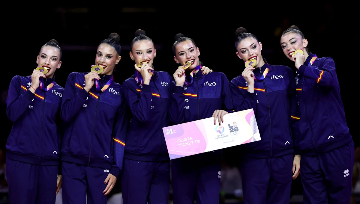 España suma la plata en la final de aros y mazas y cierra el Mundial de Fráncfort con otra medalla
