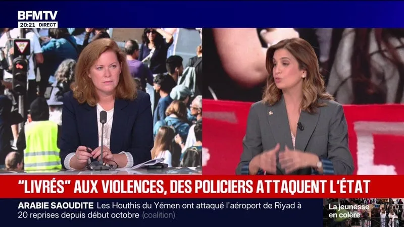 "Le dialogue existe": "Quand un bon dialogue existe, en général, il n'y a pas de manifestations ni de violence", répond Béatrice Brugère (Unité-Magistrats FO) au ministre de l'Éducation nationale