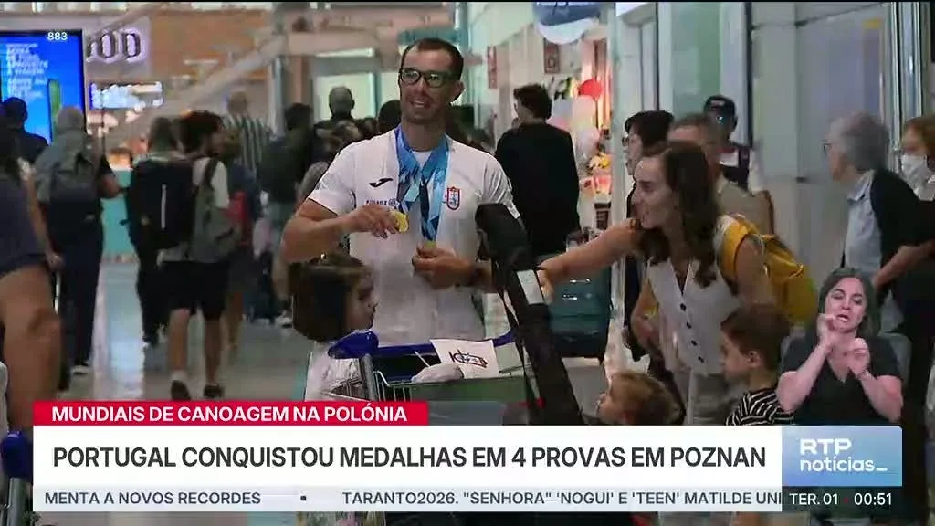 Canoagem. Campeões mundiais recebidos em festa no Porto