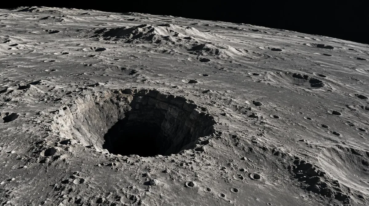 Descubrieron un enorme agujero en la Luna: ¿es la entrada a una cavidad subterránea?