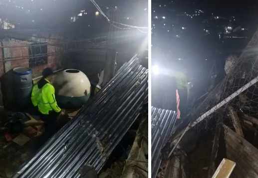 Deslizamiento de tierra ocasionó el colapso parcial de una vivienda en Carapita