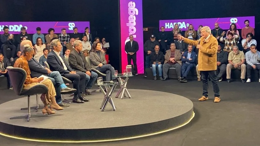 Ao lado de Haddad, Datena diz que Tarcísio “prestou desserviço” à segurança