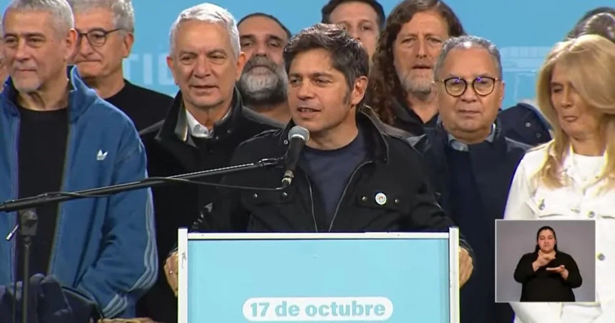 Kicillof defendió a Cristina Kirchner en el Día de la Lealtad, cruzó a Milei y envió un mensaje a la interna del peronismo: "Su obligación es actualizar la doctrina"