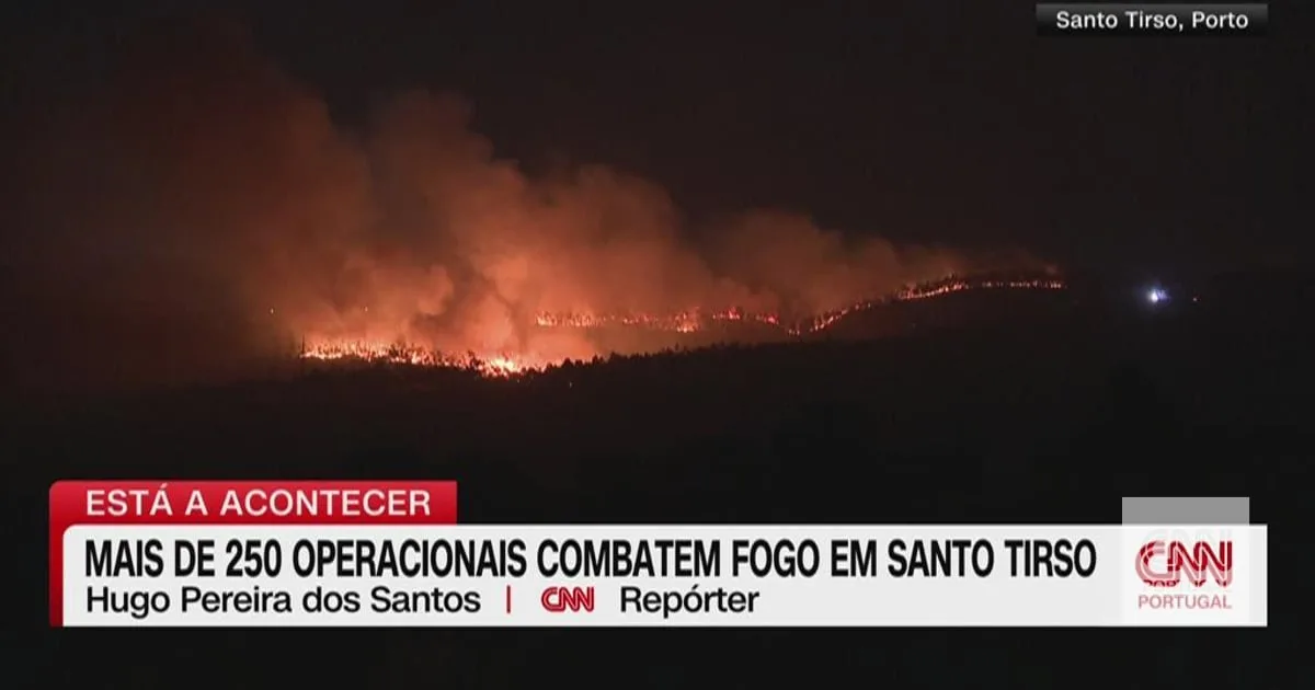 Linha de fogo caminha em direção ao aeródromo da Maia