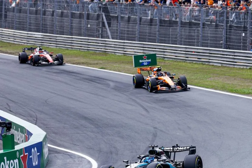 George Russell remporte la course sprint devant Charles Leclerc et Lando Norris au GP des Pays-Bas