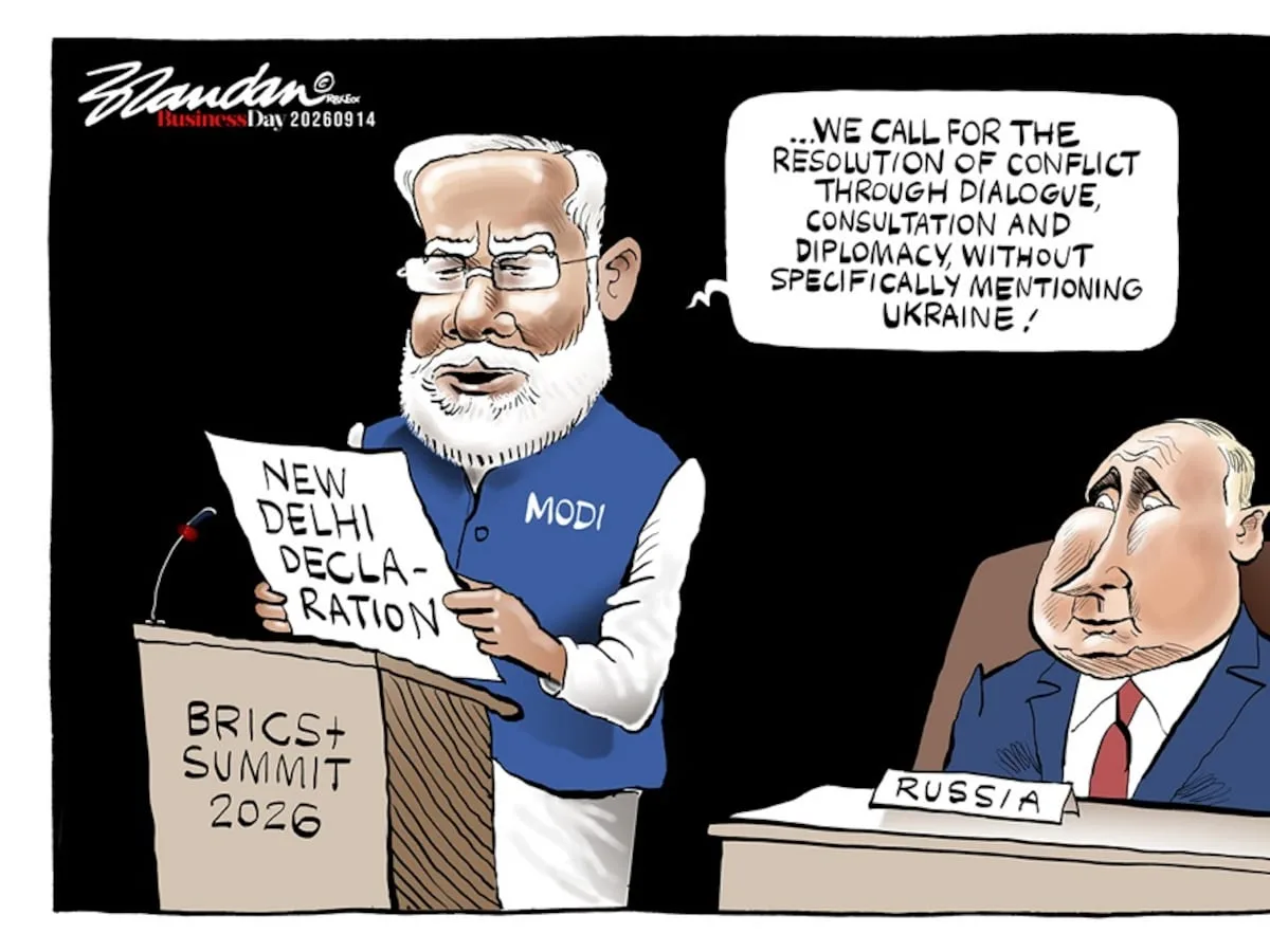 CARTOON | Pandering to Putin: Brics silent on Ukraine