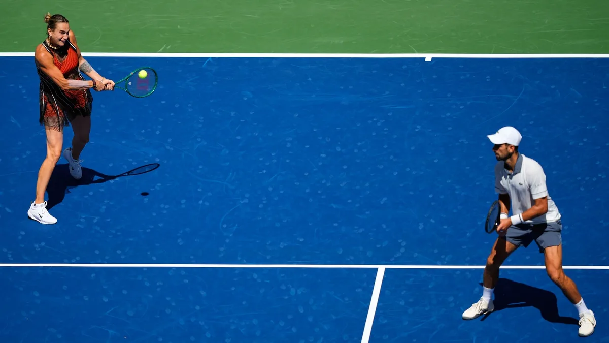 Sabalenka and Djokovic fall in first match as the US Open mixed doubles begins