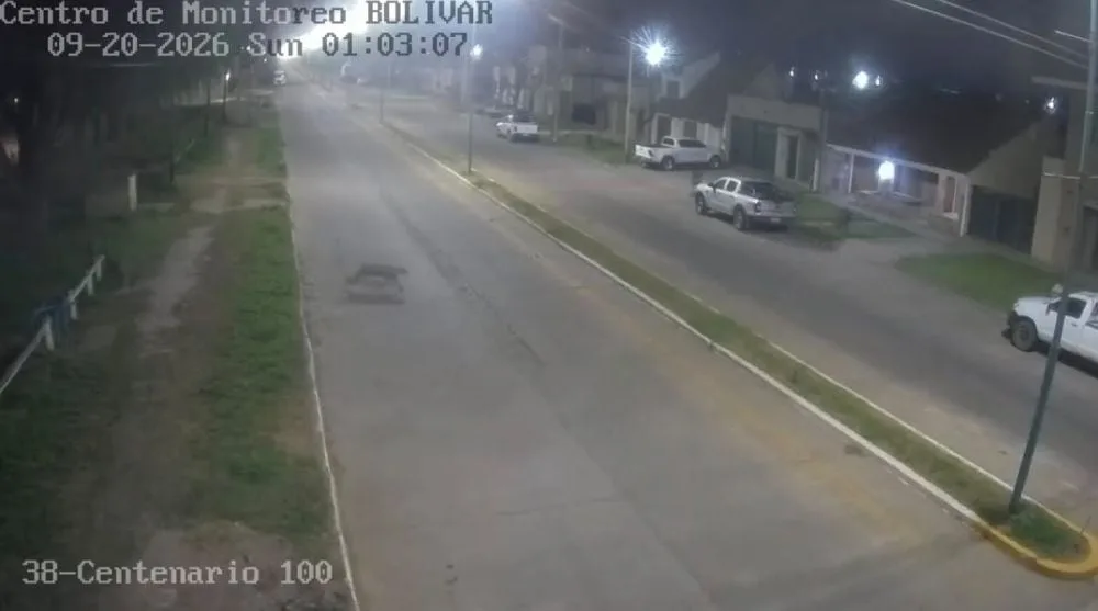 Un puma fue visto en el centro de Bolívar: cámaras de seguridad lo grabaron al salir de una escuela