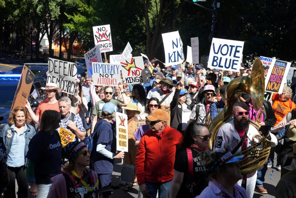 No Kings rallies across U.S. urge voters to cast ballots early ahead of midterms
