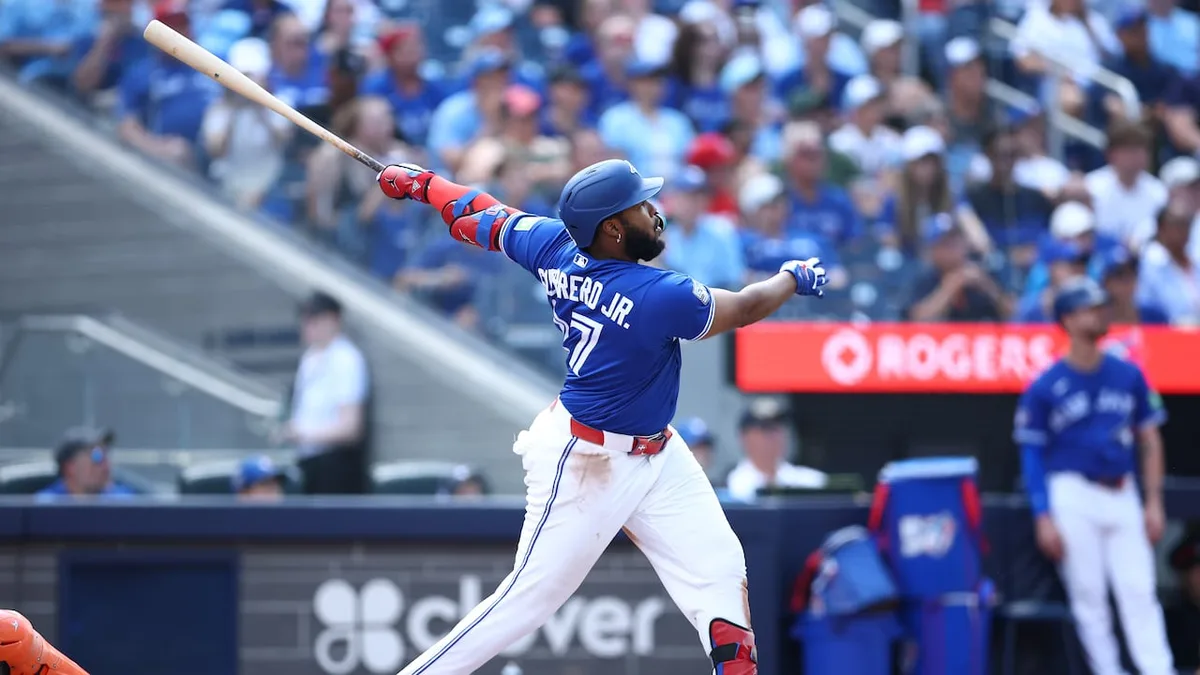 Finally: Amid difficult season, Blue Jays slugger Guerrero Jr. hits first home run at Rogers Centre