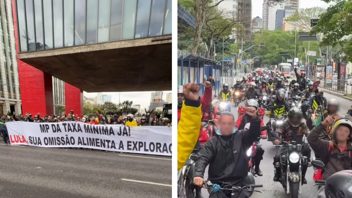 Por taxa fixa de R$ 2,5/km, motoentregadores de aplicativo paralisam em SP e criticam omissão: ‘Sangue nas mãos’