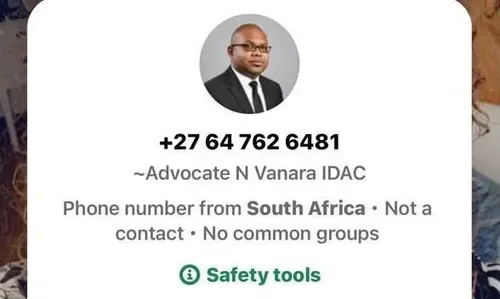 IDAC imposter uses Ntuthuzelo Vanara’s name to solicit sensitive information