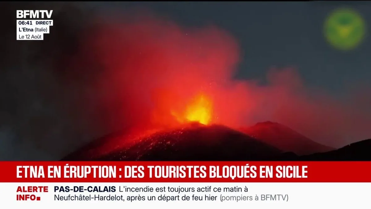 Italie: l'Etna est entré en éruption, des touristes bloqués en Sicile