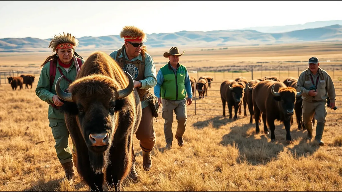 In 1987, Fort Peck tribes returned over 100 bison to 5,800 acres