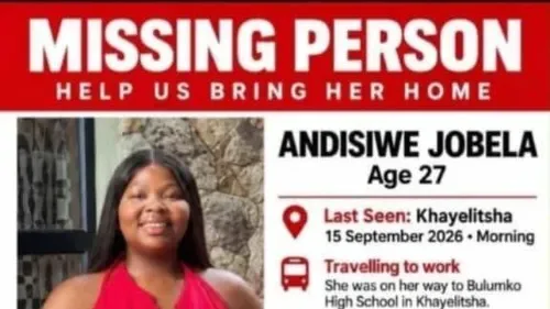 Khayelitsha teacher Andisiwe Jobela missing after leaving for school