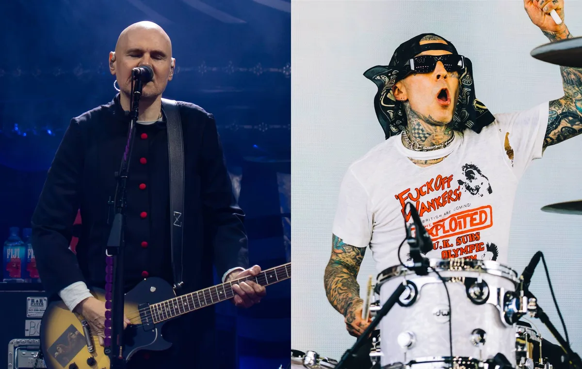 Smashing Pumpkins’ Billy Corgan calls Blink-182’s Travis Barker the “most influential” drummer of the last 30 years