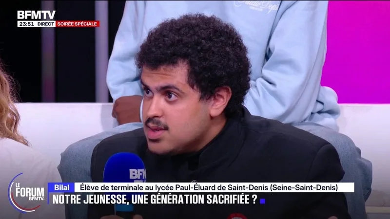 FORUM BFMTV - Mobilisation lycéenne: "On pousse les jeunes à la dépression", dénonce Bilal, élève en terminale
