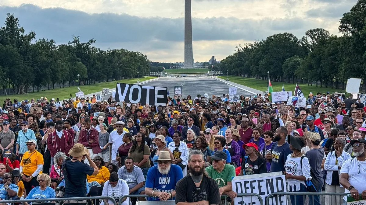 Des militants des droits civiques manifestent à Washington pour "défendre le vote", à l'approche des élections américaines de mi-mandat