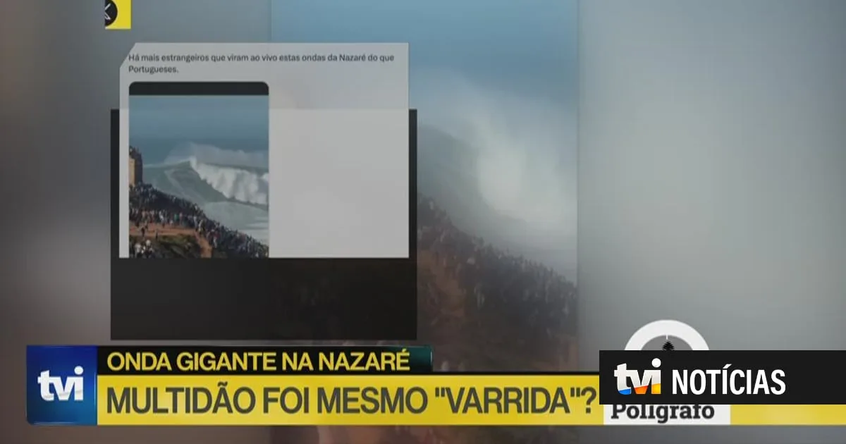 Polígrafo. Multidão foi atingida por onda gigante na Nazaré?