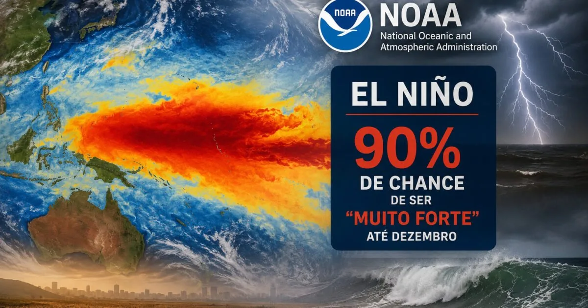 “El Niño”: 90% de chance de ser “muito forte” até dezembro, diz NOAA