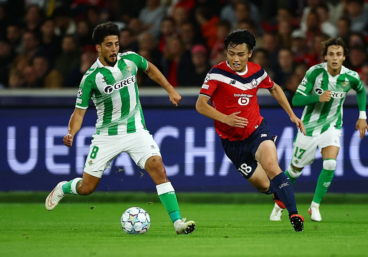 Siete jugadores del Betis debutaron en la Champions en el triunfo en Lille
