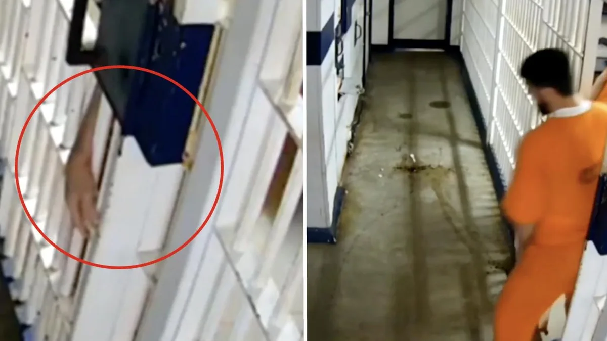 Kamera filmt Ausbruch: Häftling befreit sich mit simplem Hilfsmittel aus Gefängniszelle