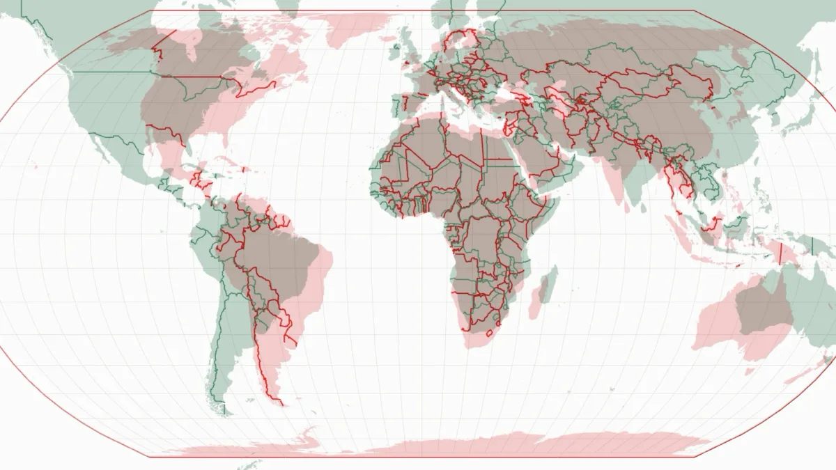 O que é a projeção Equal Earth? Veja as diferenças face ao mapa de Mercator
