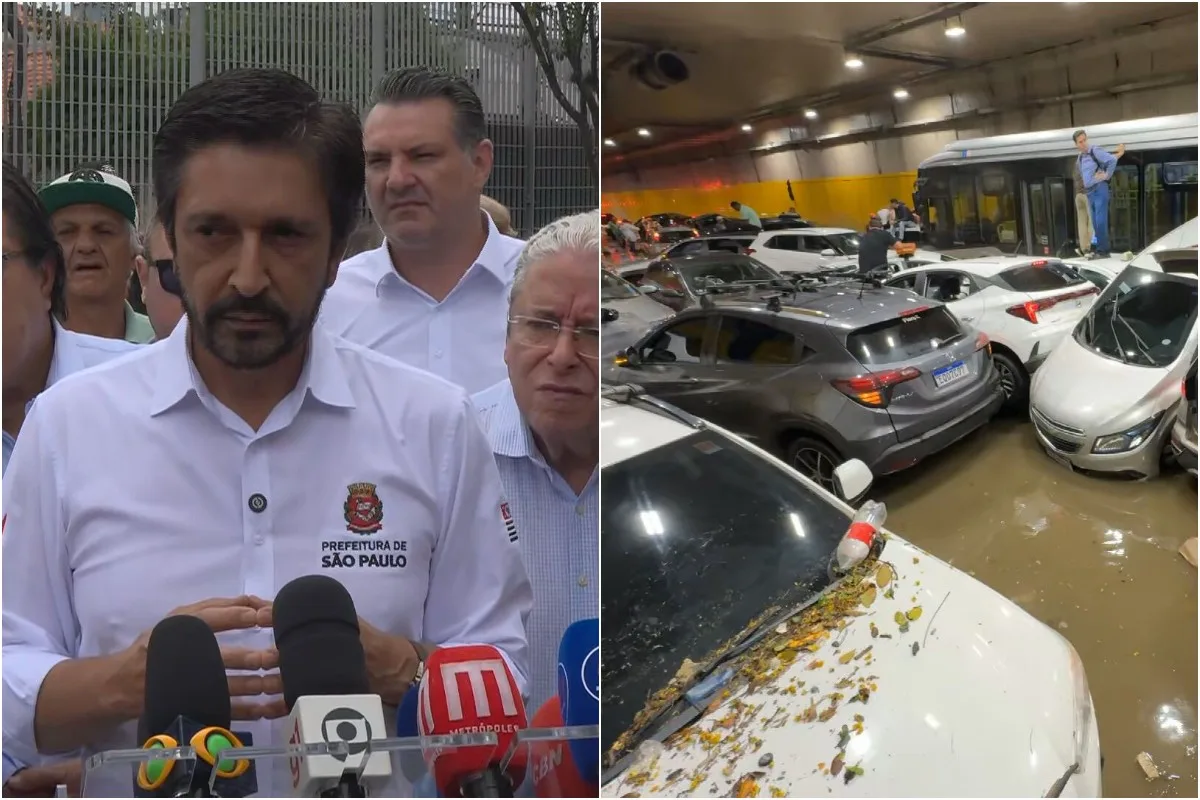 Nunes diz que reação à inundação no túnel do Anhangabaú 'funcionou bem', com água subindo 1 metro em 3 minutos