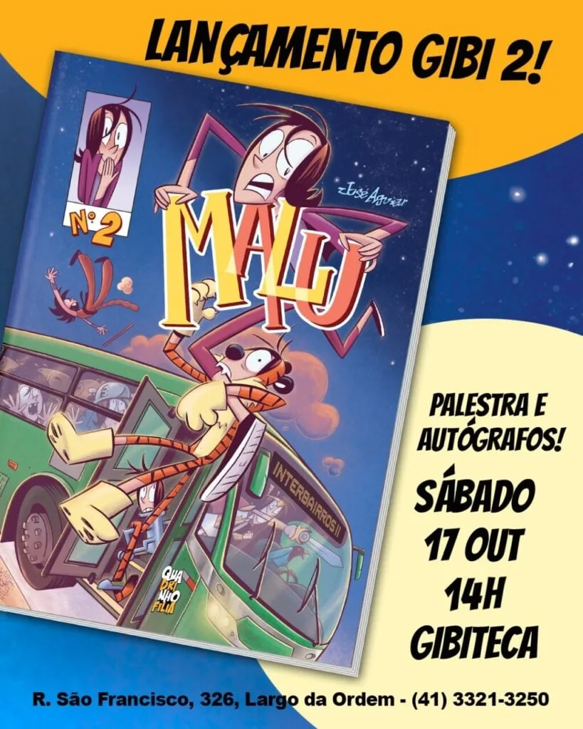 Malu, personagem publicada no Bem Paraná, ganha novo gibi, com lançamento neste sábado