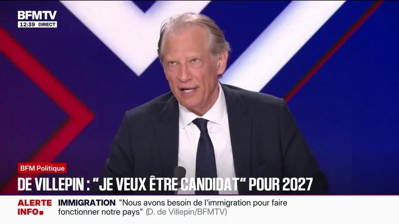 "Je serai intraitable sur le respect de la République" en cas de victoire du RN à l'élection présidentielle, indique Dominique de Villepin