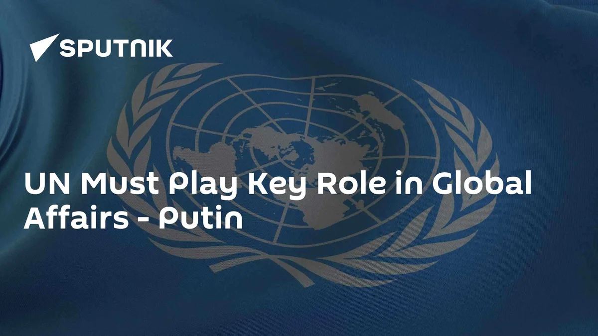 UN Must Play Key Role in Global Affairs - Putin