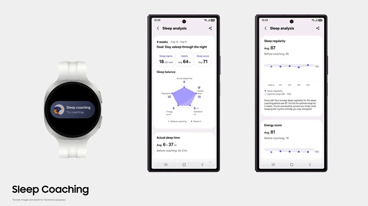Samsung Health's sleep coaching now requires just three days of data