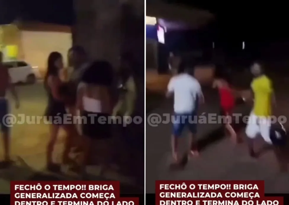Vídeo registra briga generalizada durante festa em clube de Rio Branco