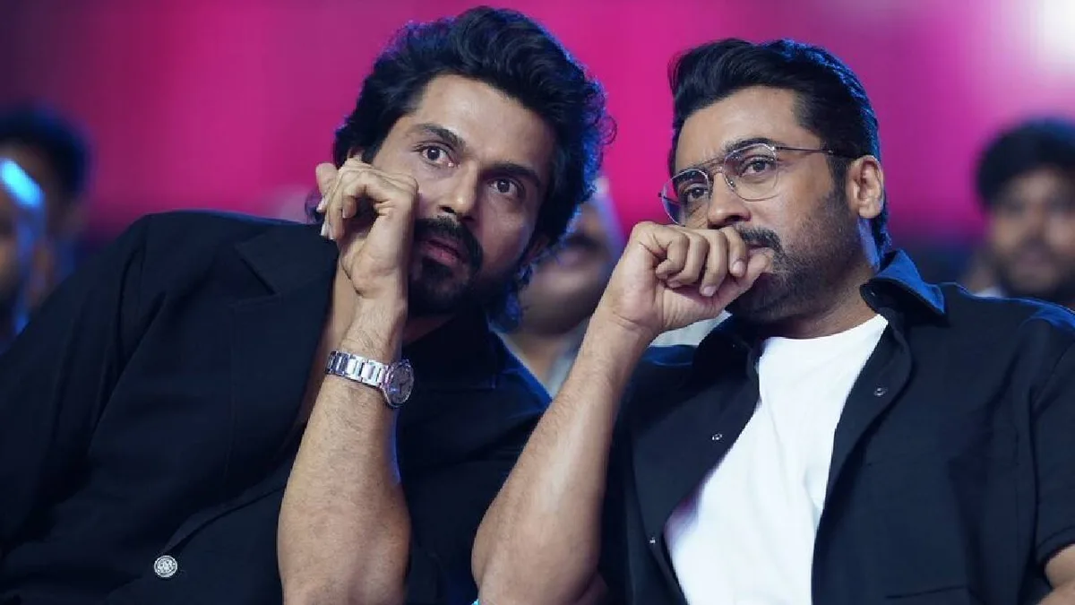 Suriya clarifies Mumbai living rumours at Karthi’s ‘Sardar 2’ audio launch