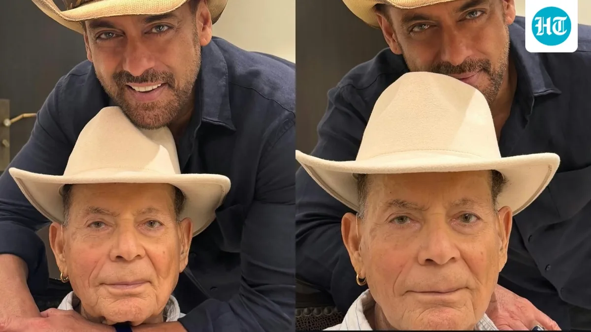 Salman Khan twins in cowboy hats with 91-year-old dad Salim Khan, calls him ‘real monster’ in rare father-son moment. See pics