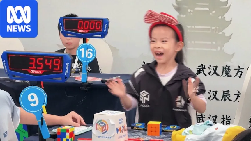 Six-year-old solves Rubik's Cube in record 4.27 seconds